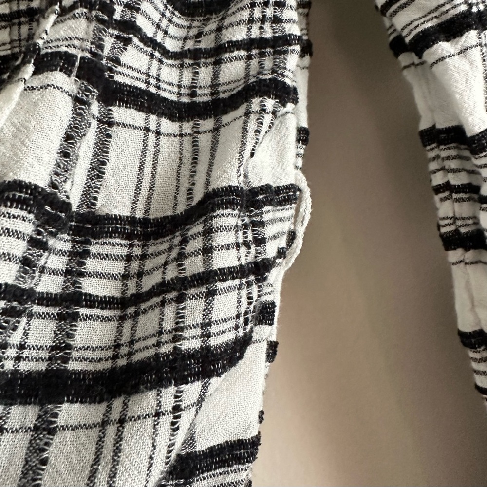 By Anthropologie • Longline Plaid Button Down Shirt - Picture 6 of 11